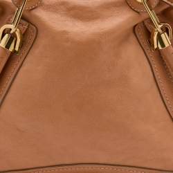 Pre Owned Chloe Brown Leather Medium Paraty Satchel