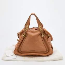 Pre Owned Chloe Brown Leather Medium Paraty Satchel