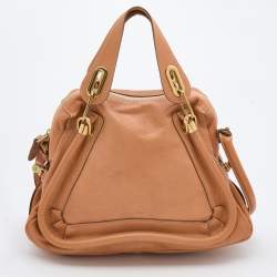 Pre Owned Chloe Brown Leather Medium Paraty Satchel