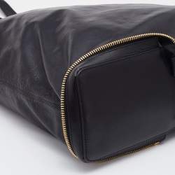 Pre Owned Chloe Black Leather Chain Detail Tote