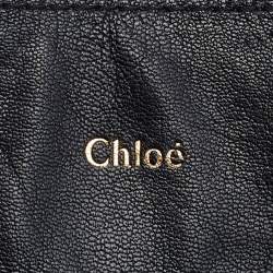 Pre Owned Chloe Black Leather Chain Detail Tote