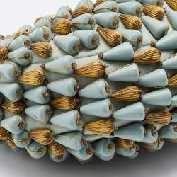 Pre Owned Chloe Blue Fabric Beaded Bracelet Hobo