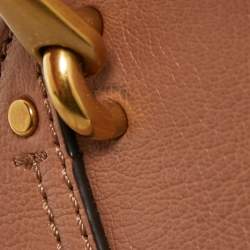 مملوكة مسبقًا Chloe Beige Leather and Suede Mini Pixie Round Shoulder Bag