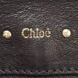 Pre Owned Chloe Brown Patent Leather Flap Shoulder Bag