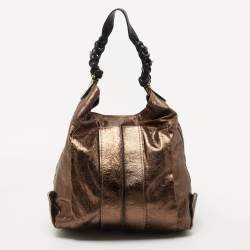 Pre Owned Chloe Metallic Bronze Leather Hobo