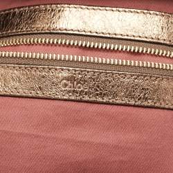 Pre Owned Chloe Metallic Bronze Leather Hobo