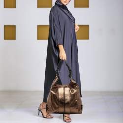 Pre Owned Chloe Metallic Bronze Leather Hobo