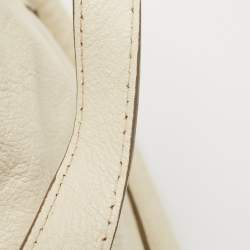 Pre Owned Chloe Cream Leather Paraty Satchel