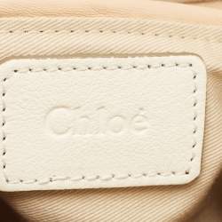 Pre Owned Chloe Cream Leather Paraty Satchel