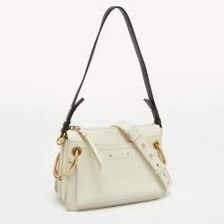 Chloe Off White Leather Roy Shoulder Bag