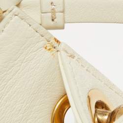 Chloe Off White Leather Roy Shoulder Bag