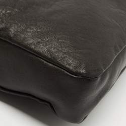 Chloe Black Leather Zip Messenger Bag