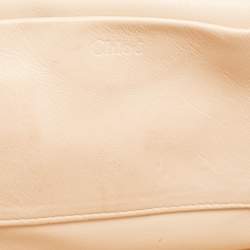 Pre Owned Chloe Cream Leather Large Elsie Shoulder Bag