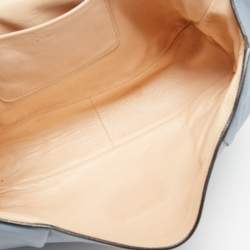 Pre Owned Chloe Light Blue Leather Large Elsie Shoulder Bag