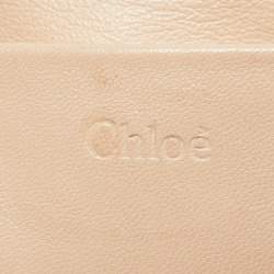 Pre Owned Chloe Light Blue Leather Large Elsie Shoulder Bag