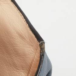 Pre Owned Chloe Light Blue Leather Large Elsie Shoulder Bag