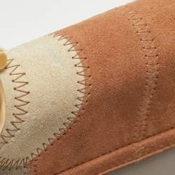 Pre Owned Chloe Multicolor Patchwork Suede and Leather Medium Drew Shoulder Bag