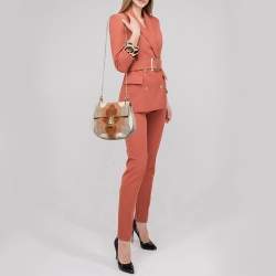 Pre Owned Chloe Multicolor Patchwork Suede and Leather Medium Drew Shoulder Bag