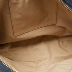 Pre Owned Chloe Navy Blue Leather Medium Paraty Satchel