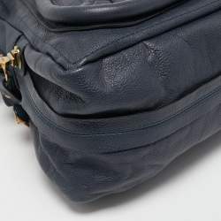 Pre Owned Chloe Navy Blue Leather Medium Paraty Satchel