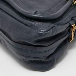 Pre Owned Chloe Navy Blue Leather Medium Paraty Satchel