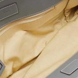 Pre Owned Chloe Grey/Olive Leather Shelby Shopper Tote