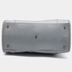 Pre Owned Chloe Grey/Olive Leather Shelby Shopper Tote