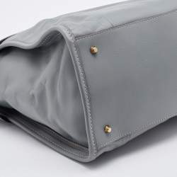 Pre Owned Chloe Grey/Olive Leather Shelby Shopper Tote