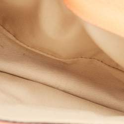 Pre Owned Chloe Orange Pebbled Leather Medium Sally Flap Shoulder Bag