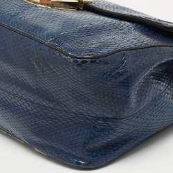 Pre Owned Chloe Blue Karung Medium Elsie Shoulder Bag