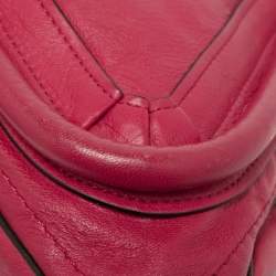 Pre Owned Chloe Pink/Black Leather Medium Paraty Satchel