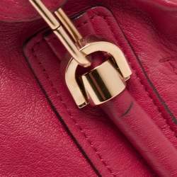 Pre Owned Chloe Pink/Black Leather Medium Paraty Satchel