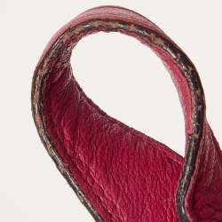 Pre Owned Chloe Pink/Black Leather Medium Paraty Satchel