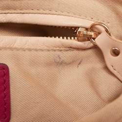 Pre Owned Chloe Pink/Black Leather Medium Paraty Satchel