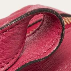 Pre Owned Chloe Pink/Black Leather Medium Paraty Satchel