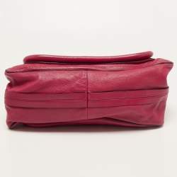 Pre Owned Chloe Pink/Black Leather Medium Paraty Satchel