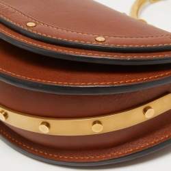 Pre Owned Chloé Brown Leather Nile Bracelet Minaudiere Crossbody Bag