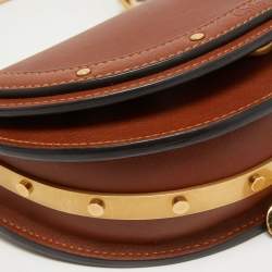 Pre Owned Chloé Brown Leather Nile Bracelet Minaudiere Crossbody Bag