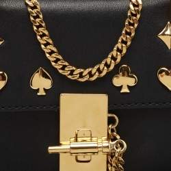 مملوكة مسبقًا Chloe Black Leather Mini Drew Embellished Crossbody Bag