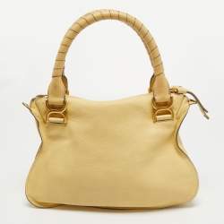 Pre Owned Chloe Yellow Leather Medium Marcie Shoulder Bag