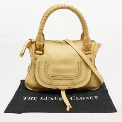 Pre Owned Chloe Yellow Leather Medium Marcie Shoulder Bag