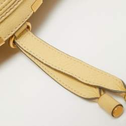 Pre Owned Chloe Yellow Leather Medium Marcie Shoulder Bag