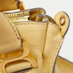 Pre Owned Chloe Yellow Leather Medium Marcie Shoulder Bag