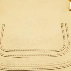 Pre Owned Chloe Yellow Leather Medium Marcie Shoulder Bag