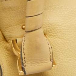 Pre Owned Chloe Yellow Leather Medium Marcie Shoulder Bag