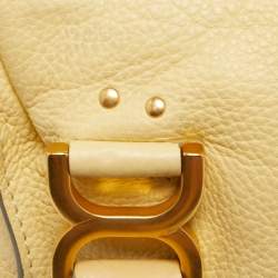 Pre Owned Chloe Yellow Leather Medium Marcie Shoulder Bag
