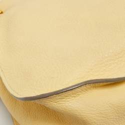 Pre Owned Chloe Yellow Leather Medium Marcie Shoulder Bag