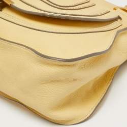 Pre Owned Chloe Yellow Leather Medium Marcie Shoulder Bag