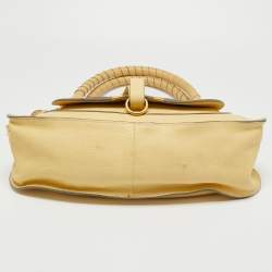 Pre Owned Chloe Yellow Leather Medium Marcie Shoulder Bag