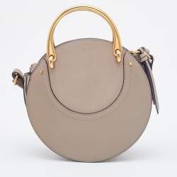 مملوكة مسبقًا Chloe Grey Suede and Leather Pixie Shoulder Bag